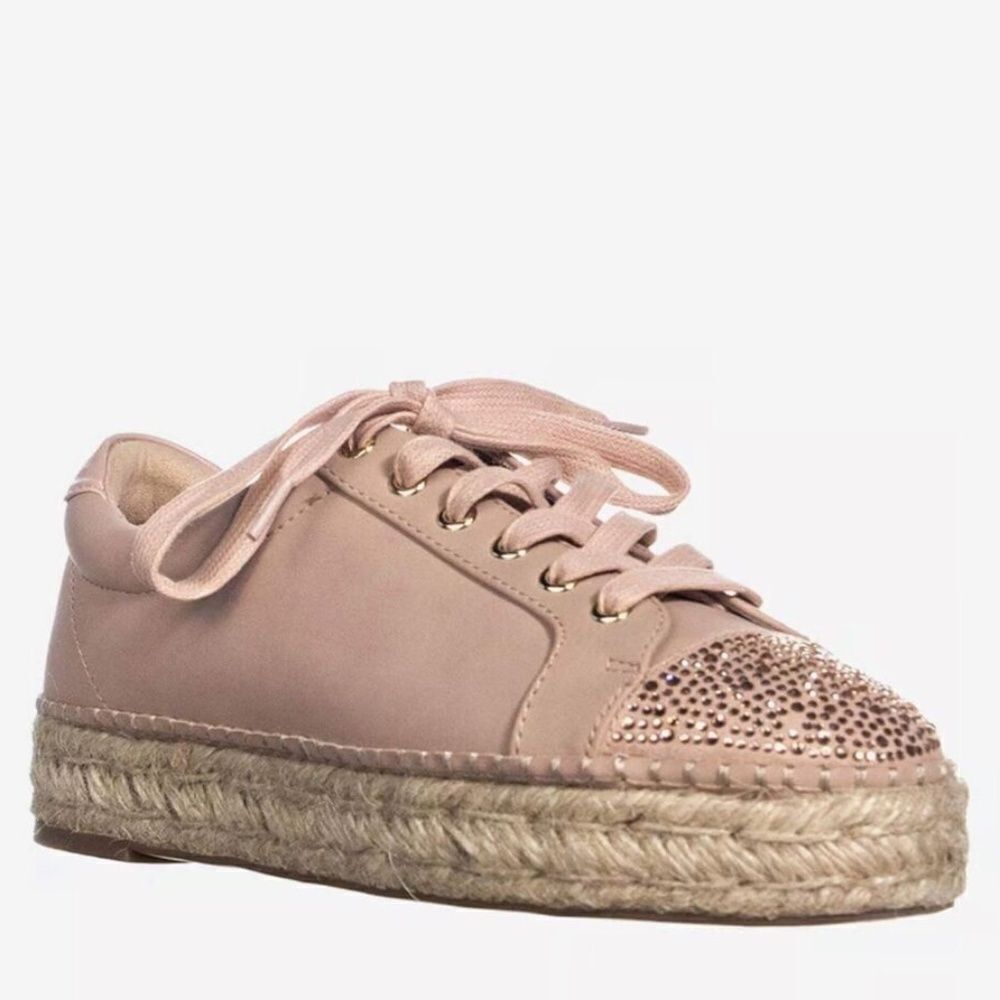 INC International Concepts Sneakers Women 10M Pink Eliza Espadrille Platform